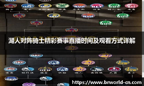 湖人对阵骑士精彩赛事直播时间及观看方式详解